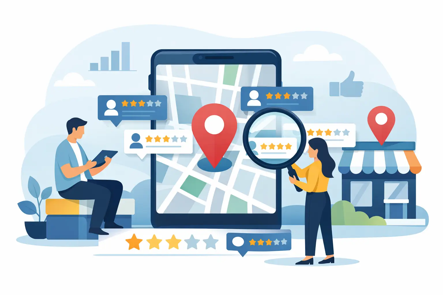 Quantas reviews são necessárias localmente?